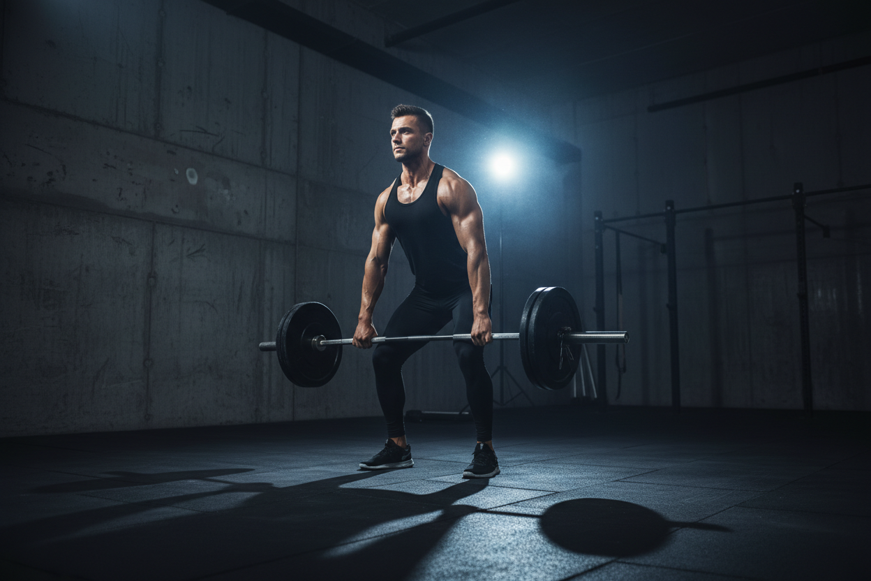 Person training in gym